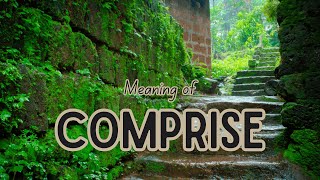 What is the meaning of Comprise [upl. by Ehpotsirhc]