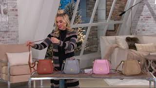 orYANY Pebbled Leather Crossbody Bag  Margaret on QVC [upl. by Brinkema22]