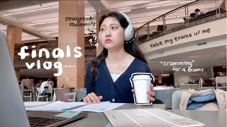 FINALS vlog 👩🏻‍💻 cramming for a week how I study practice exams amp grades reveal productive [upl. by Dailey]