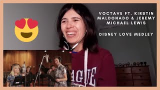 REACTION Voctave ft Kirstin Maldonado amp Jeremy Michael Lewis  Disney Love Medley [upl. by Ahseena]