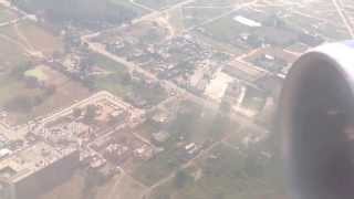 HD Landing at Chandigarh Airport India with a view of the Mohali stadiums [upl. by Annayk]