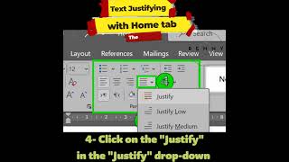 How to Justify Text with the Home tab in MS Word [upl. by Thilde]