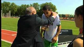 Athletics  mens shot put F3233 Medal Ceremony  2013 IPC Athletics World Championships Lyon [upl. by Dafna]