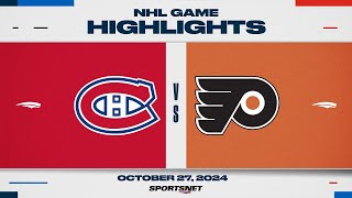 NHL Highlights  Canadiens vs Flyers  October 27 2024 [upl. by Josh]