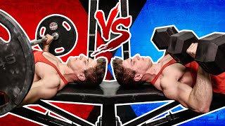 Barbell Bench Press VS Dumbbell Bench Press  WHICH BUILDS MORE MUSCLE [upl. by Bathesda]