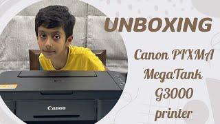 Unboxing Canon PIXMA MegaTank G3000 All in One WiFi Colour Printer part  1 printer unboxing [upl. by Gudrun]