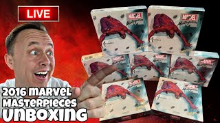 Unboxing 7 boxes of 2016 Marvel Masterpieces  Joe Jusko art [upl. by Pulsifer]