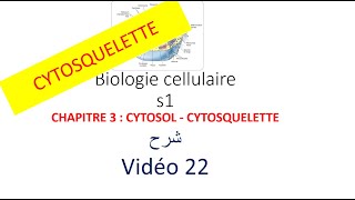 biologie cellulaire s1 vidéo 022  CYTOSOL  CYTOSQUELETTE شرح [upl. by Yl]