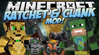 Minecraft  RATCHET amp CLANK MOD Captain Qwark amp Friends too  Mod Showcase [upl. by Nnylg798]