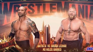 Batista vs Brock Lesnar  No Holds Barred Match  Fantasy Dream Match  WWE 2K24 PS5 [upl. by Edyaj]