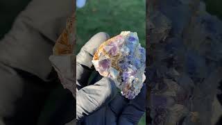 Needle quartz with jelly filled Fluorite and limonite [upl. by Gunilla]