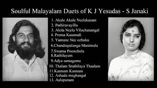 K J Yesudas  S Janaki Soulful Malayalam Duets [upl. by Nannahs195]