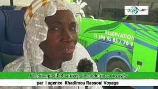 Pèlerinage 2024 arrivée des pèlerins convoyés par lagence Khadimou Rassoul Voyage [upl. by Ahsiuqat500]