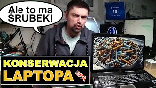 Koszmar serwisanta Konserwacja laptopa HP DV8 Rozebranie i wymiana pasty czyli SPA i dużo śrubek [upl. by Adihaj]