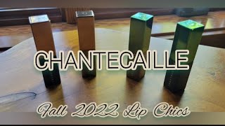 CHANTECAILLE Fall 2022  A First Look at the New Lip Chics  Unboxing and Swatches [upl. by Charin]