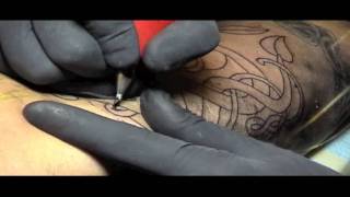 Diamond Thieves presents Artist Kimi Leger celtic serpents time lapse tattoo [upl. by Emmery]