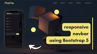 How to Create a Responsive Navbar using Bootstrap 5  Responsive Sidebar Menu 20 [upl. by Idaf829]