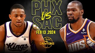 Phoenix Suns vs Sacramento Kings Full Game Highlights  February 13 2024  FreeDawkins [upl. by Essilevi]