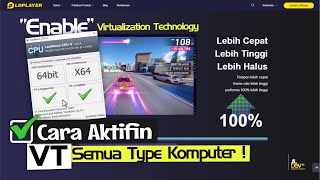 Cara Aktifkan VT Virtualization Technology di berbagai PCLaptop  Emulator Android Makin Stabil [upl. by Franciscka563]