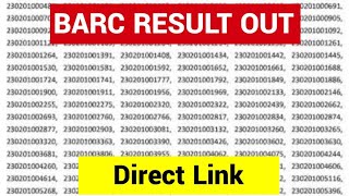 BARC Stipendiary Trainee Category 1 Result 2023 Out barcgovin [upl. by Herrera]