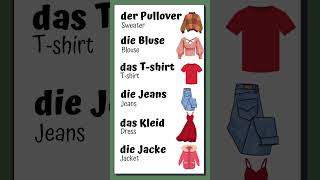 Learn German Clothing Vocabulary with Fun Visuals  Pullover Blouse Dress amp More germanlearning [upl. by Sivraj]