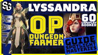 RAID SHADOW LEGENDS  LYSSANDRA SO OP GUIDE  BOOKED STAGE 20 SPEED RUNS [upl. by Asilad]