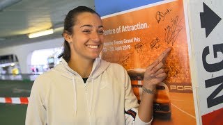 Parking Challenge with Caroline Garcia  Porsche Tennis Grand Prix 2019 [upl. by Hardy835]