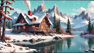 Cabin In The Snow  ASMR Sleep  Nature Sounds  Relaxing [upl. by Acnoib]