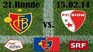 FC Basel vs FC Sion 10 Raiffeisen Super League 21 Runde 160214 [upl. by Ainej]