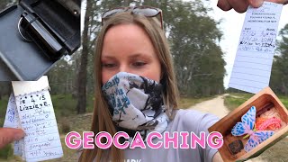 WHAT IS GEOCACHING  Learning how to find geocaches in Victoria Australia vlog [upl. by Britton]