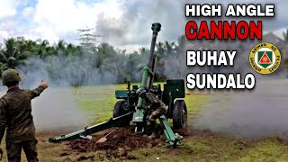 FIRING THE 105 HOWITZER IN HIGH ANGLE BUHAY SUNDALO [upl. by Ahsirk25]