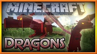 MineCraft  Taming Dragons Red Dragon Blue Gold amp Ice Dragons EPIC MOD [upl. by Jeconiah606]