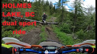 Holmes Lake BC Dual Sport ride on 500s [upl. by Rahmann]