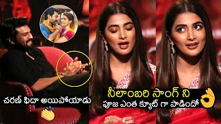 Pooja Hegde Sings Neelambari Song In Live  Acharya  Ram Charan  Koratala Siva  Filmylooks [upl. by Acirre]