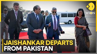 SCO Summit 2024 Indian EAM Jaishankar Departs From Pakistan After Concluding SCO Meet  WION News [upl. by Thirza465]