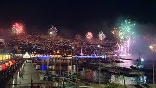 New Years Eve in Madeira  Show of Fireworks from Pestana CR7 [upl. by Noeruat]