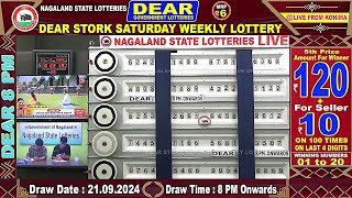 LOTTERY LIVE 8PM DRAW 21092024  Check Today’s Dear Lottery Sambad Winning Numbers [upl. by Baten724]