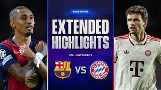 Barcelona vs Bayern Extended Highlights  UCL League Phase MD 3  CBS Sports Golazo [upl. by Asfah]