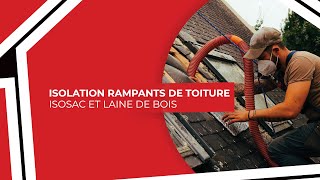 Isoler vos rampants de toiture avec de la fibre de bois insufflée dans des ISOSAC® [upl. by Enahpad]