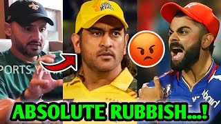 quotAbsolute Rubbishquot MS Dhoni VIRAL News 🤬 Harbhajan Singh MS Dhoni CSK IPL Cricket News [upl. by Mell]