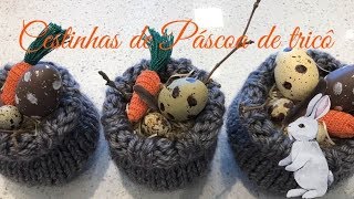 DIY  Cestinhas de Páscoa de tricô  Um encanto de projeto [upl. by Kameko]