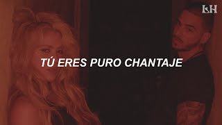 Shakira  Chantaje ft Maluma Letra [upl. by Atirehs]