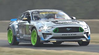 Vaughn Gittin Jrs 2018 Ford Mustang RTR MONSTER  900HP Roush Yates V8 9000rpm Sounds amp Show [upl. by Akinehc]