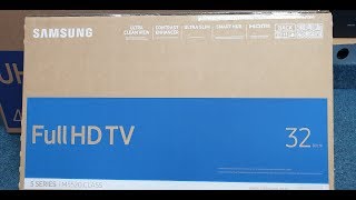 Samsung 32quot 5 Series Smart TV Unboxing and Setup [upl. by Artus739]