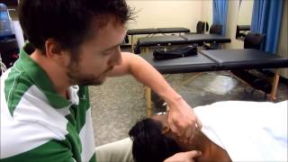 Massage Tutorial Stiff neck  crick myofascial release techniques 2013 version [upl. by Ueih253]