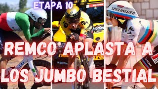 RESUMEN ETAPA 10 VUELTA A ESPAÑA 2023BATALLA DE LOS JUMBO CONTRA REMCO [upl. by Ednarb921]