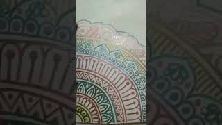 mandala art by glitter brush pen [upl. by Adnarahs26]