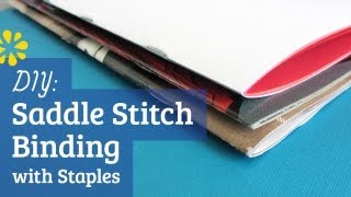 DIY Staple Saddle Stitch Bookbinding Tutorial  Sea Lemon [upl. by Goran]