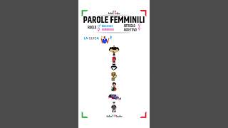 🇮🇹SHORT ITALIAN LESSONS  Parole femminili per ruoli maschili e femminili shorts italianlessons [upl. by Initsed]