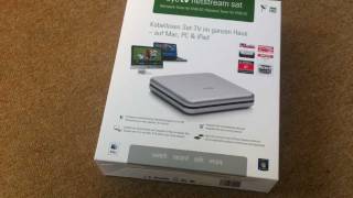 Unboxing Elgato EyeTV Netstream SAT NetzwerkTuner für DVBS2 [upl. by Ravo458]